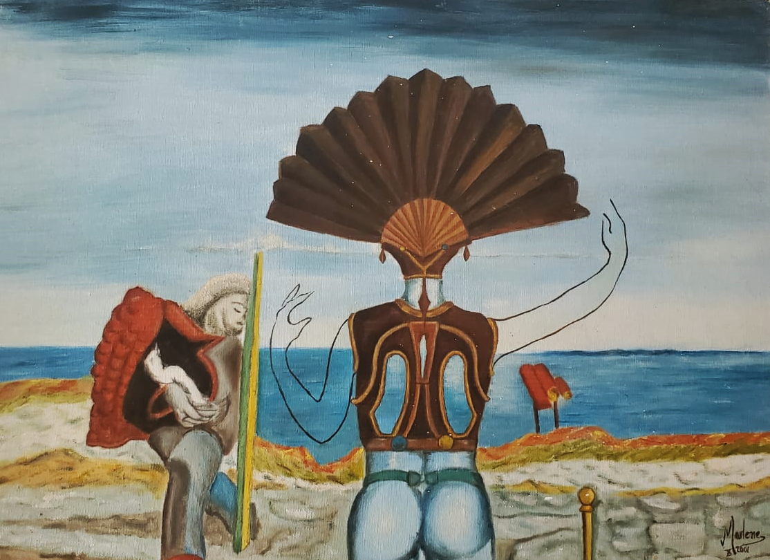 Cuadro surrealista Técnica al oleo. 60 x50